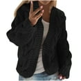 thumbnail image 2 of NSLGXD Chunky Sweaters for Women Winter Soft Cable Knit Cardigans Casual Long Sleeve Open Front Outerwear Jackets, 2 of 6