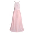 thumbnail image 4 of Sinleey Kids Wedding Flower Girl Dress Sleeveless Floral Lace Pageant Evening Prom Party Maxi Gown A Pearl Pink 14, 4 of 7