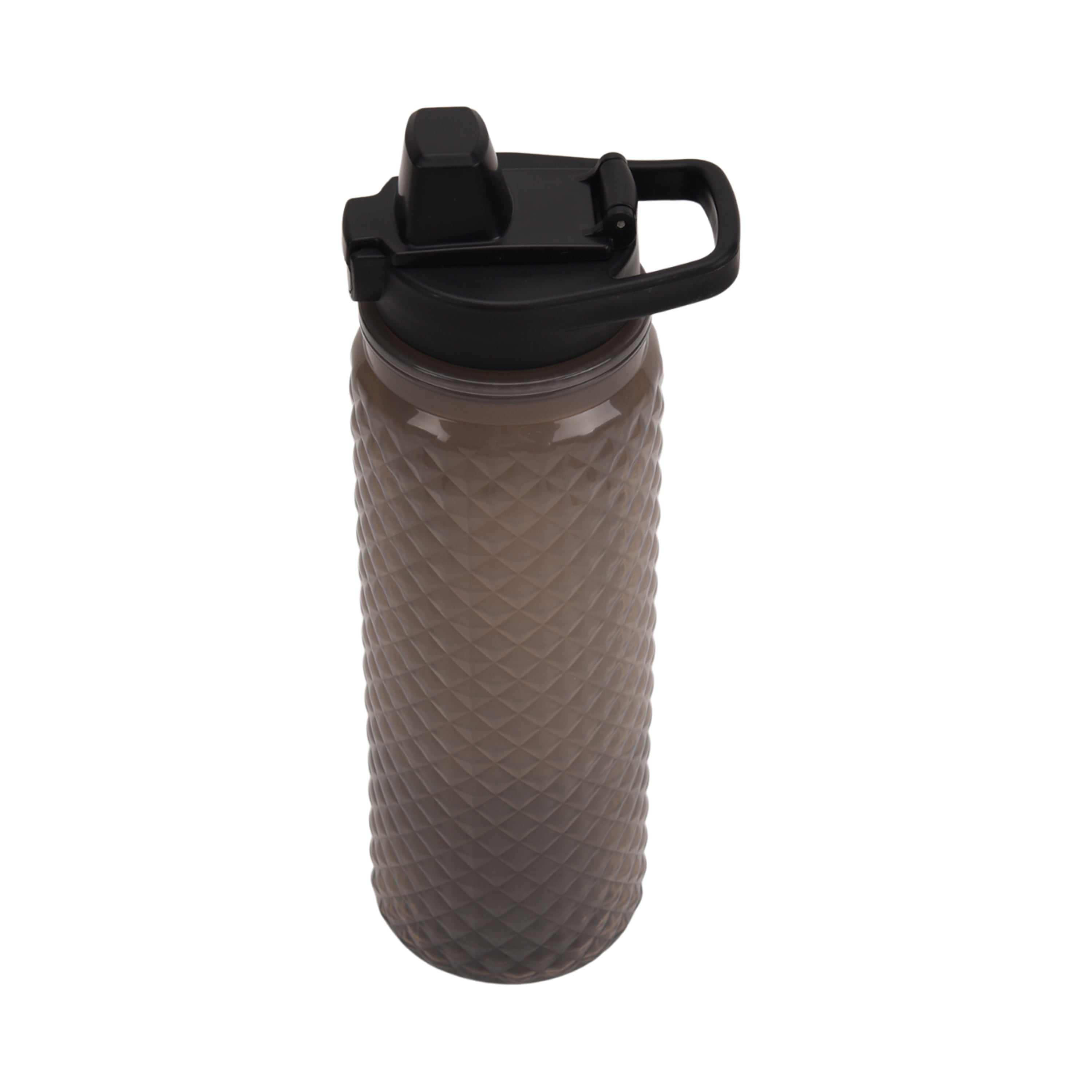 (2 pack) Mainstays 32-Ounce Plastic Textured Water Bottle, Black