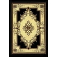 thumbnail image 6 of Glamour Thick Plush Oriental Area Rug Traditional Carpet Floral Medallion Design-206 (6'6"x9'2",Black), 6 of 6