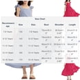 thumbnail image 3 of hengsof Girls Sleeveless Square Neck Dress Fashion Striped Camisole Dress Sweet Ruffle Hem Casual Summer Dress for Kids Ages 7-16, 3 of 6