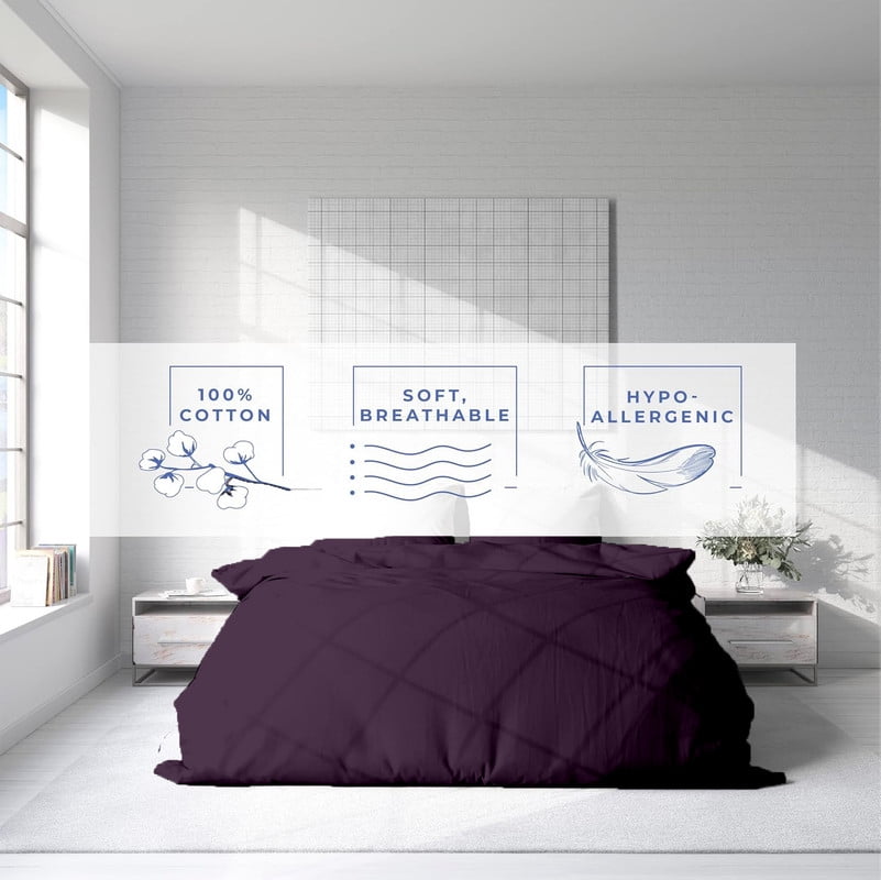 Kotton Culture Premium Duvet Cover 3 Piece Set with Zipper ＆ Corner Ties 100% Egyptian Cotton 600 TC Luxurious Bedding 1 Duvet Cover 2 Pillow Shams ( Kotton Culture 1Pc Oversized King Size Duvet Cover Only 100% Egyptian  Cotton Sateen 600 TC Ultra Soft Premium Durable Comforter Cover Zipper  Closure \u0026