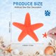 thumbnail image 3 of Paquete de 20 decoraciones de estrella de mar, decoración de mini estrella de mar de PVC de 0.9" para acuario/decoración de pecera/playa [Naranja], 3 of 6