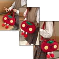 thumbnail image 2 of JennyShop Unique Tote Bag, Trendy Canvas Shoulder Handbag for Women, Lovely Tomato Shape Crossbody Bag, 2 of 6