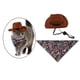 thumbnail image 3 of Bandana Universal Funny Western Ornament Pet Cowboy Hat para Cosplay azul Gloria Sombrero de vaquero, 3 of 9