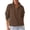 Brown, variant on PRETTYGARDEN Women's Fall Trendy Oversized Sweatshirts Comfy Ribbed Fabric, Raglan Long Sleeve Collared, Button Up Henley Pullover Blouse, Casual Workout Tops, Y2K Fashion Clothing