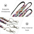 thumbnail image 2 of Masteelf 9 pcs   Rhinestone Rope Lanyards Alloy Key Chain Hanging Ropes (Colorful), 2 of 8