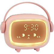 Lishi Children's alarm clock, LED luminous alarm clock, creative alarm clock with bedside lamp, sleep aid gift for children