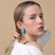 thumbnail image 4 of Chunky Gold Hoop Earrings For Women,earrings Lightweight Water Drop Open Hoops,hypoallergenic Earrings,birthday Xmas Gift For Women Girlsblue, 4 of 4