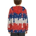 thumbnail image 4 of Xoenoiee Kids Hoodies Realistic Glitter Dropped Paint Print Long Sleeve Sweatshirt Pullover Hoodies Hooded Sweater with Front Kangaroo Pocket Fall Winter Tops Activewear for Traveling Hiking, S, 4 of 7