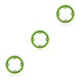 thumbnail image 1 of Greeniant Juego de cadenas de bicicleta, rueda de cadena de manivela de bicicleta redonda, reemplazo de rueda de cadena de aleación de aluminio, Verde 38T 3piezas, 1 of 6