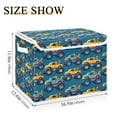 thumbnail image 3 of Ryvnso Cartoon Car Vehicles Large Lidded Foldable Storage Baskets Cubes Boxes Lids Bin for Home, 3 of 7