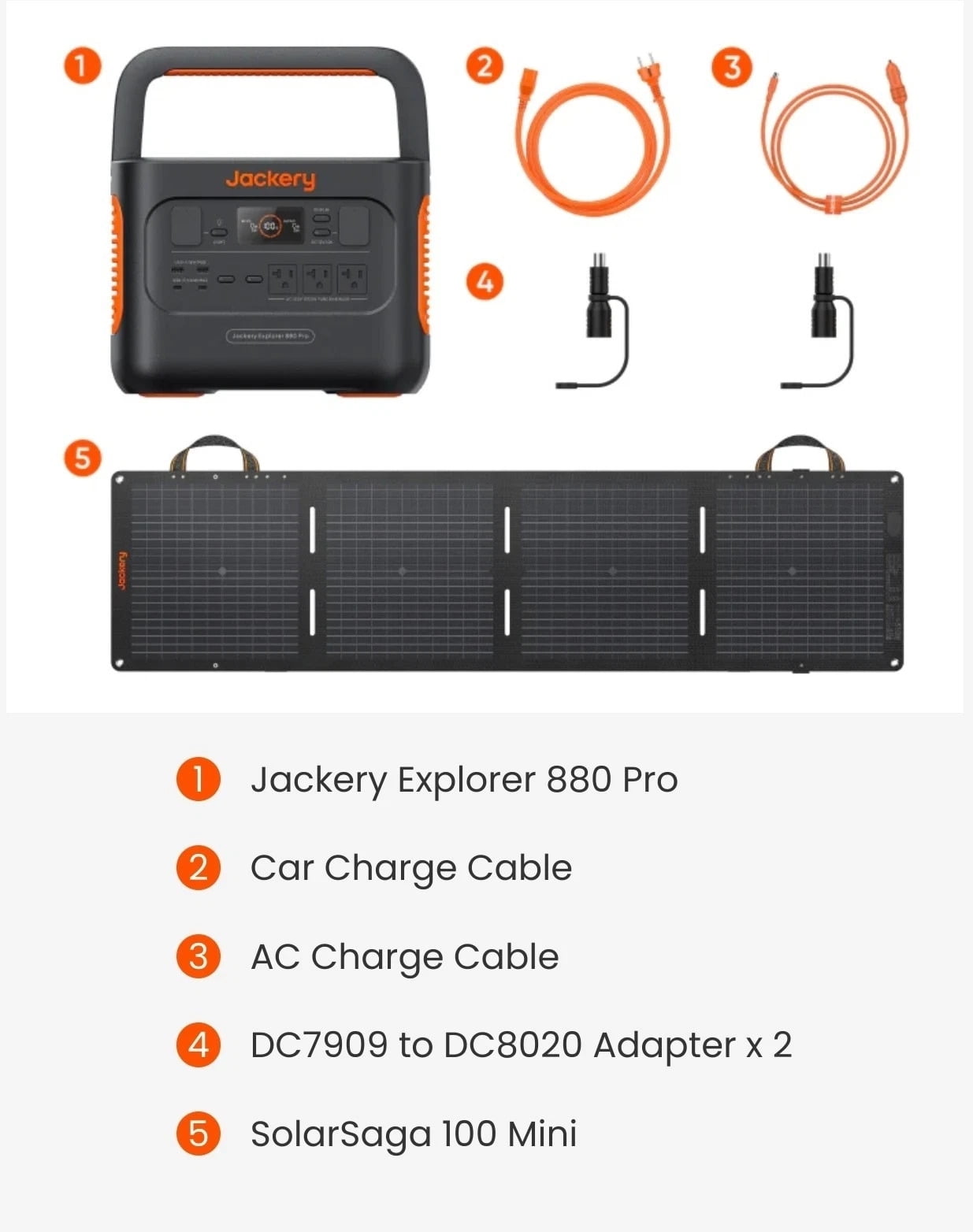 Restored Jackery 880 Prop Portable Power Station Explorer - 880W Outdoor Solar Generator Mobile Lithium Battery Pack - with 100W Mini Solar Panel - Multi-mode fast charging - Black (Refurbished)