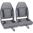 thumbnail image 3 of Elite Folding Boat Seat Low Back Boat Chair Fold-Down Fishing Boat Seats Pack  Charcoal/Light, 3 of 4