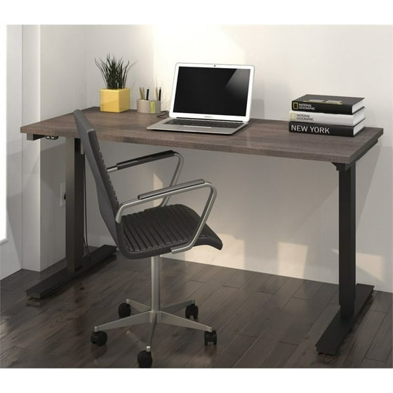 Scranton Co 24 X 60 Electric Height Adjule Table In Bark Gray