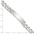 thumbnail image 2 of 925 Sterling Silver Polished 8 Inch Engraveable Curb ID Bracelet Lobster Claw 9mm Wide Identification Bracelet for Women, 2 of 2