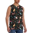 thumbnail image 2 of Haiem Men's Cute Rabbit And Flower Print Tank Tops Summer Sleeveless Cut Off Workout T-Shirts Fitness Vest Athletic Undershirts-3X-Large, 2 of 8