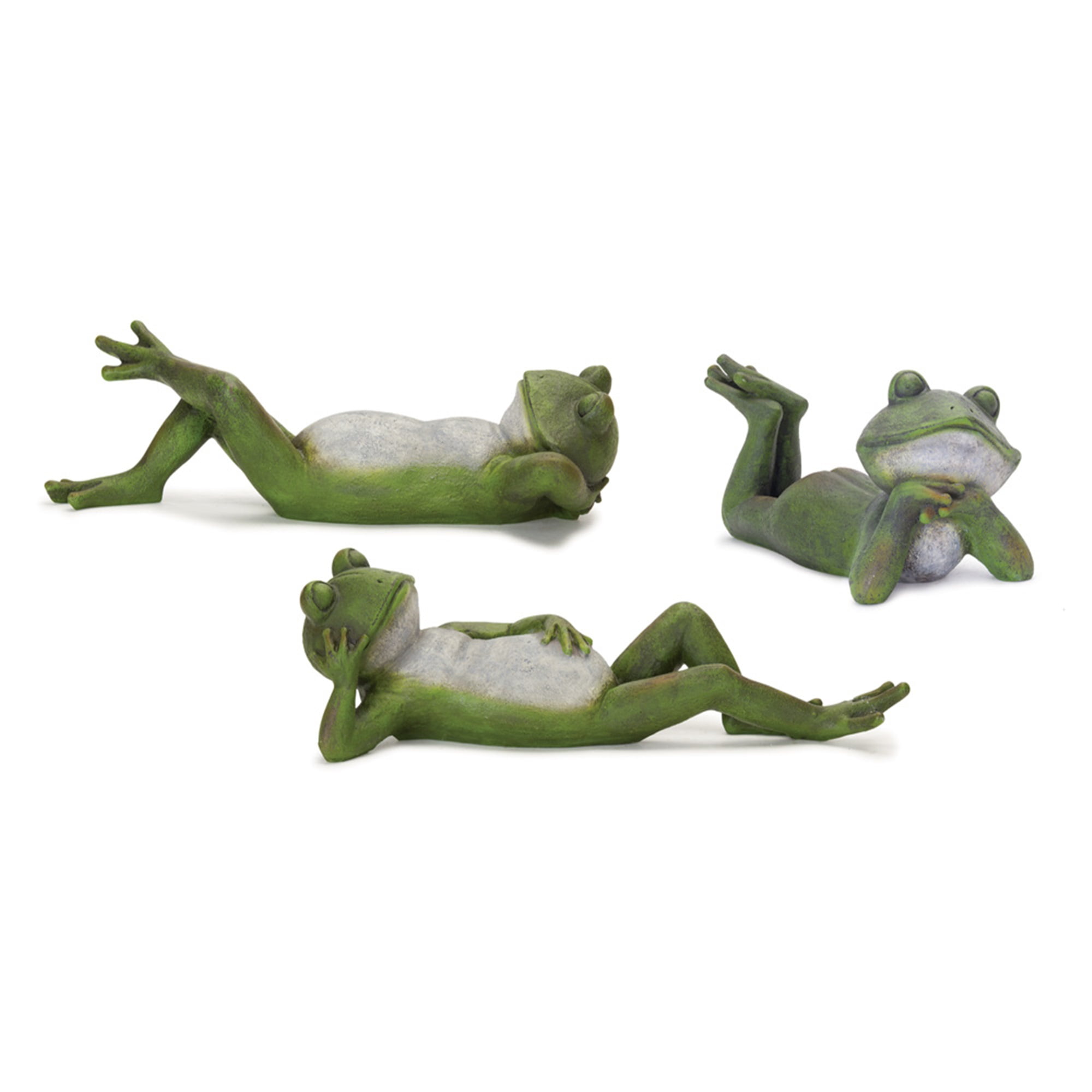 Frog (Set of 3) 14.75"W x 4.25"H Resin