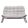 thumbnail image 6 of Oversized Double Rocking Papasan Chair, Indoor Outdoor 2-Person Egg Lounge Chair with Thick Cushion, Patio Lounge Chair for Balcony, Porch, 6 of 6