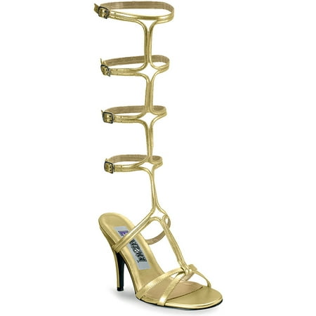 - 4 Inch Gold Heel Sexy Greek Sandal Shoe Theatre Costumes Accessory