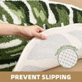 thumbnail image 4 of PABUBE Monstera Leaf Bathroom Rug, 24"x32", Cute Green Plush Bath Mat, Fluffy Soft & Absorbent, Non-Slip and Machine Washable Bath Rug for Bathroom Floor, 4 of 10