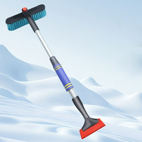 Car Snow Shovel Ice Scraper And Brush Portable Snow Removal Tool For Winter With Retractable Brush For Suv And Truck