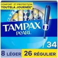 thumbnail image 2 of Tampax Pearl Tampons Multipack, with LeakGuard Braid, Light/Regular Absorbency, Unscented, 2 of 23