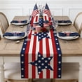 thumbnail image 4 of Linnome Independence Day Polyester Table Runner with Star Pattern for Holiday Party Decor 72x13in Multicolor, 4 of 6