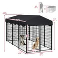 thumbnail image 5 of Jhsomdr Outdoor Dog Kennel 6.2ft x 4ft x 4.5ft Heavy Duty Large Wire Dog Fence Outside Dog Playpen with UV-Resistant Oxford Cloth Roof & Secure Lock, 5 of 11