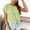 c01Green, variant on Tie Front Tops for Women Cap Sleeve Crewneck Solid Color Blouses Loose Fit Summer Fashion Shirts Pullover Pink XXL