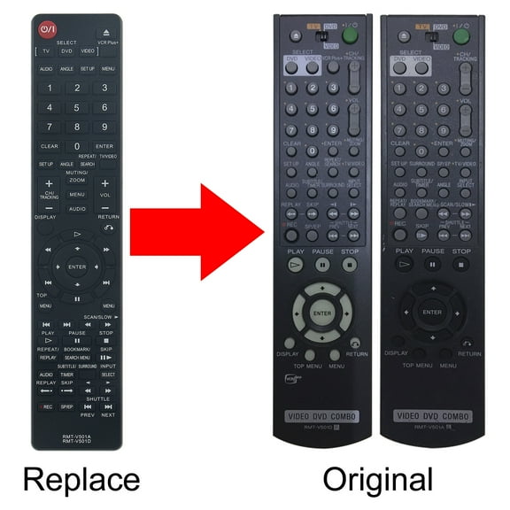 New RMT-V501A RMT-V501D replace remote control fit for Sony DVD-VCR Player SLV-D380P YSP-4000BL HT-V1000D