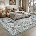 thumbnail image 7 of Noahas 6x9 Area Rugs for Living Room, Machine Washable Vintage Rug, Non-Slip Low Pile Throw Rugs with Rubber Backing Washable Carpet for Bedroom Dining Room Kitchen Home Decor, Blue, 7 of 7