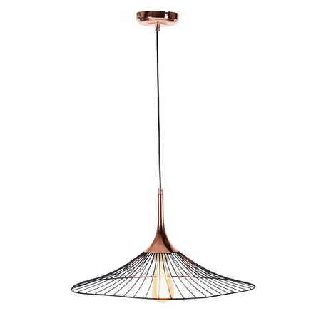 

Decmode Contemporary 11 X 22 Inch Iron Pendant With Bulb Bronze