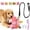 Angel, variant on Squeaky Play Ball with Elastic Rope with Elastic Ropes Soft, 6-Inch Soft Stuffed Ball with Cotton Material and Bell Built-In, Squeaky Hanging Dog Toy, Durable Pet Toy