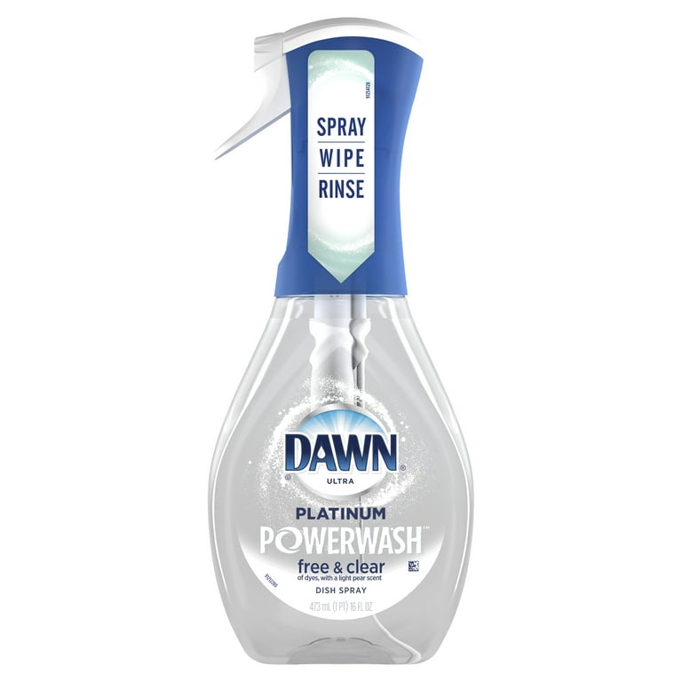 Dawn Free & Clear Powerwash Dish Spray, Dish Soap, Pear Scent Refill, 16 Fl  Oz (Pack of 6)