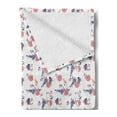 thumbnail image 2 of Birds Soft Flannel Fleece Throw Blanket, Floral Tropical Composition with Monstera Leaves and Animals Exotic Summer Design, Cozy Plush for Indoor and Outdoor Use, 50" x 60", Multicolor, by Ambesonne, 2 of 5