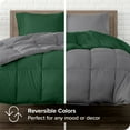 thumbnail image 3 of Bare Home Ultra-Soft Reversible Comforter - Goose Down Alternative - Twin/Twin XL, Gray/Forest Green, 3 of 8