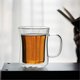 thumbnail image 4 of Taza de café/té de doble pared, de borosilicato transparente con asa, for bebidas frías y calientes, 220/400 ml, 4 of 7