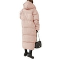 thumbnail image 3 of Seyurigaoka Women's Winter Warm Casual Long Coat Solid Color Long Sleeve Zipper Hooded Outerwear, 3 of 6