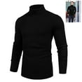 thumbnail image 2 of Daupanzees Mens Slim Fit Turtleneck Sweater Long Sleeve Thermal Shirt Top Autumn Winter Male Knitwear Pullover, 2 of 7