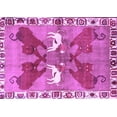 thumbnail image 1 of Ahgly Company Indoor Rectangle Persian Purple Traditional Area Rugs, 7' x 9', 1 of 4