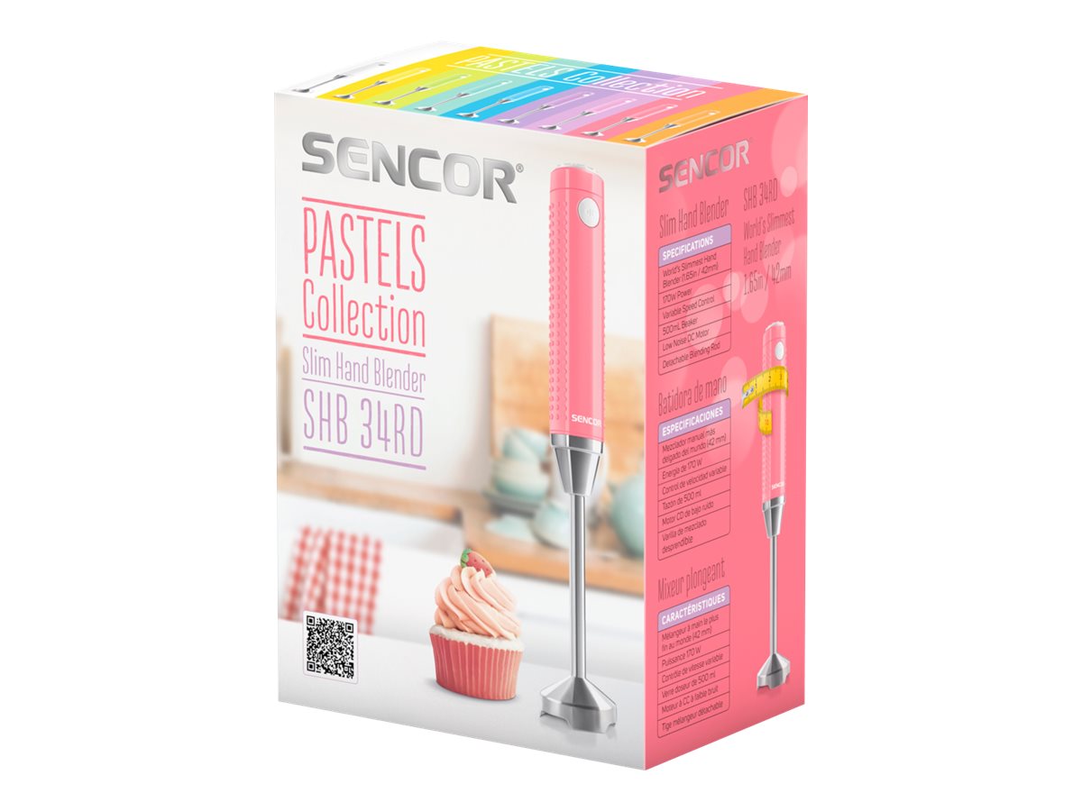 Sencor SHB34RD Extra Slim Hand Blender , Coral Red