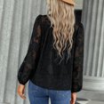 thumbnail image 4 of Camiseta suave para mujer, camiseta de manga larga redonda de otoño para mujer, cómoda camisa de gasa que mejora tu experiencia, 4 of 6