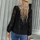 thumbnail image 5 of Top de Manga Larga ANGGREK Camisa de Gasa Femenina Negro L, 5 of 6
