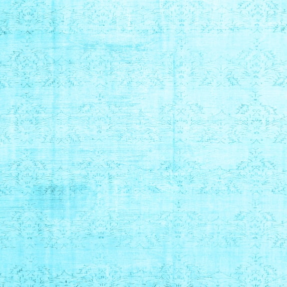 Ahgly Company Indoor Square Persian Light Blue Traditional Area Rugs, 3' Square
