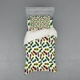thumbnail image 2 of Ambesonne Indie Bedding Set 4 Pcs, 80s Vibrant Pineapple, Queen, Multicolor, 2 of 3