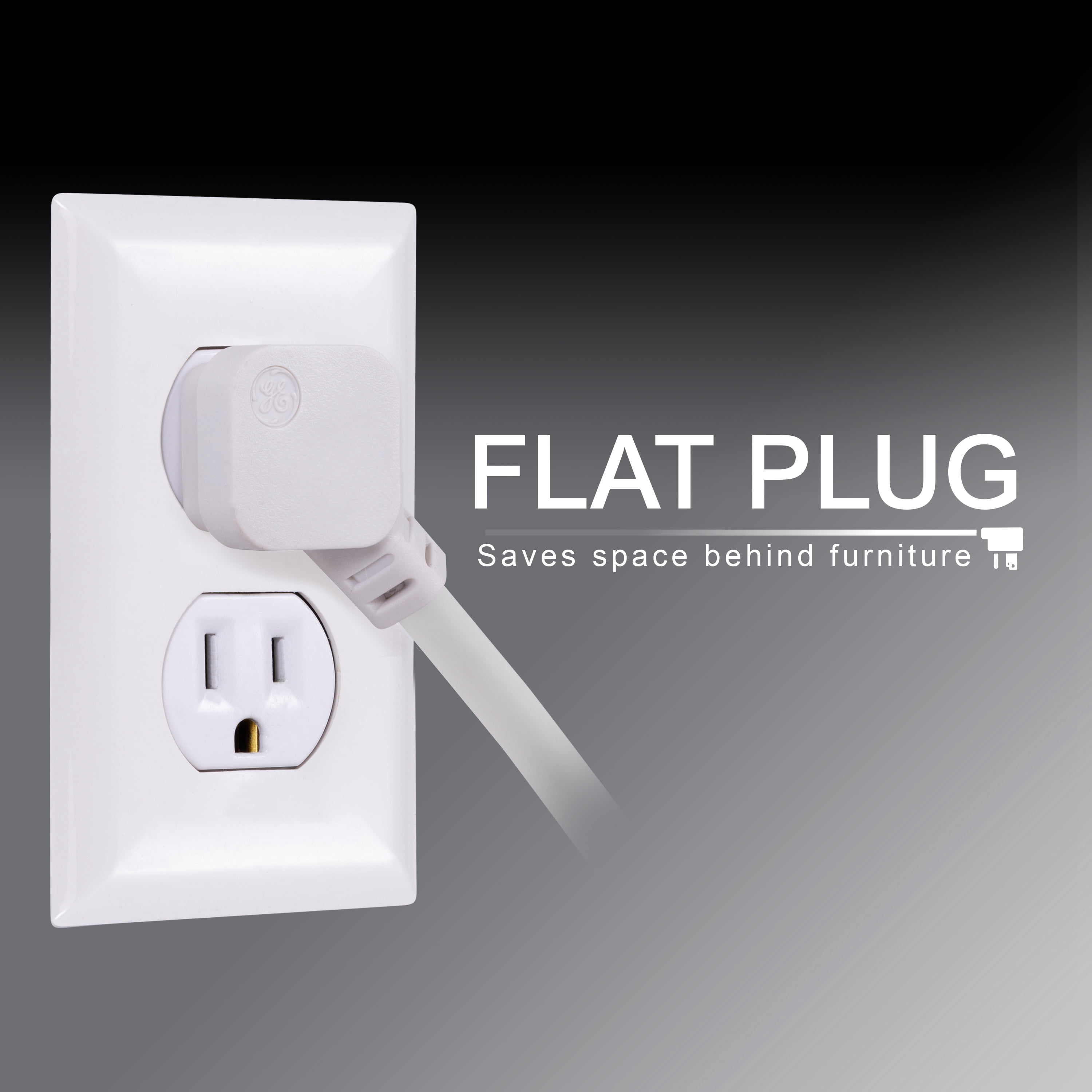 GE 6-Grounded Outlet Surge Protector, 840J, 10ft., White – 62932