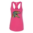 thumbnail image 3 of Wild Bobby, Dean Russo Raptor Animal Lover Ladies Racerback Tank Top, Raspberry, Small, 3 of 6
