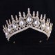 thumbnail image 3 of Zhuge Tiara de boda para novia, diadema de princesa, corona nupcial, joyería para el cabello con diamantes de imitación de cristal, decoración para novia, cumpleaños, graduación, boda (blanco), 3 of 4