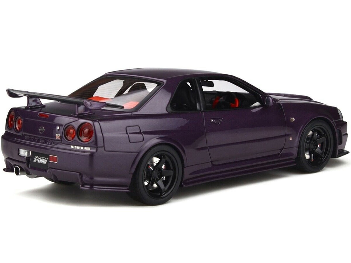 Nissan Skyline Gt R Nismo Z Tune R34 Midnight Purple Metallic With Black Wheels 1 18 Model Car By Otto Mobile Walmart Com Walmart Com